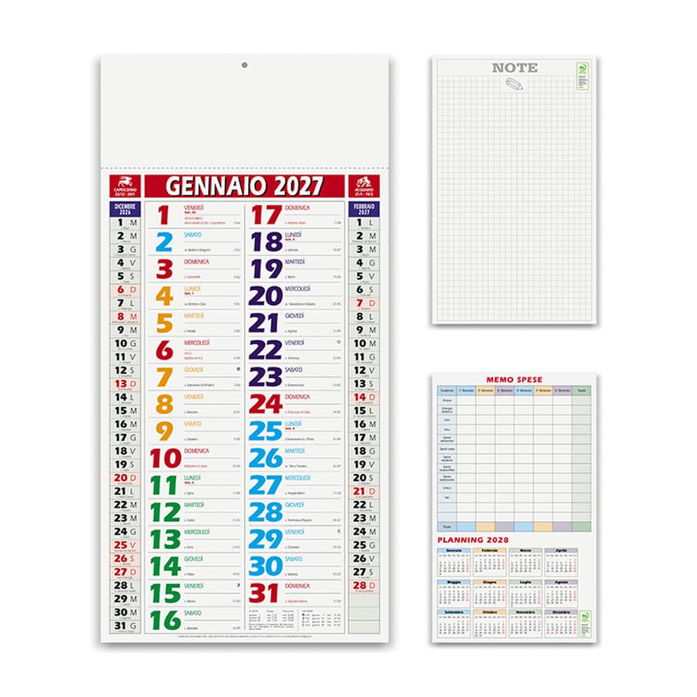 Calendario Olandese Personalizzato 2027 PA658 Shaded Color