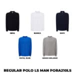 Polo Personalizzata Uomo a Manica Lunga PORA210LS 2 Polo Personalizzata Uomo a Manica Lunga PORA210LS