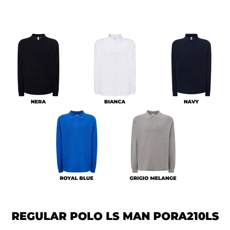 Polo Personalizzata Uomo a Manica Lunga PORA210LS 6 Polo Personalizzata Uomo a Manica Lunga PORA210LS