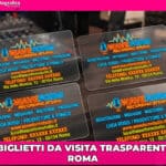 Biglietti da visita trasparenti Roma 3 biglietti da visita in PVC trasparente ev