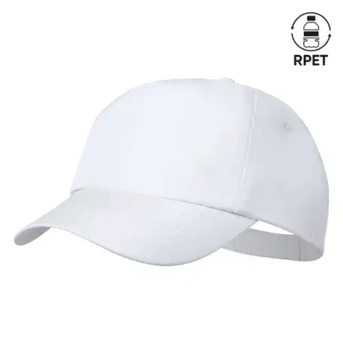 Cappellino Personalizzato Koby in RPET a 5 Pannelli 5 Cappellino Personalizzato Koby bianco
