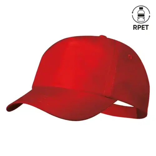 Cappellino Personalizzato Koby in RPET a 5 Pannelli 6 Cappellino Personalizzato Koby rosso