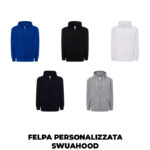 Felpa con Cappuccio e Zip Personalizzata