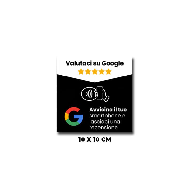 Pannello Plexiglass NFC Recensioni Google 4 Adesivo NFC Recensioni Google classic
