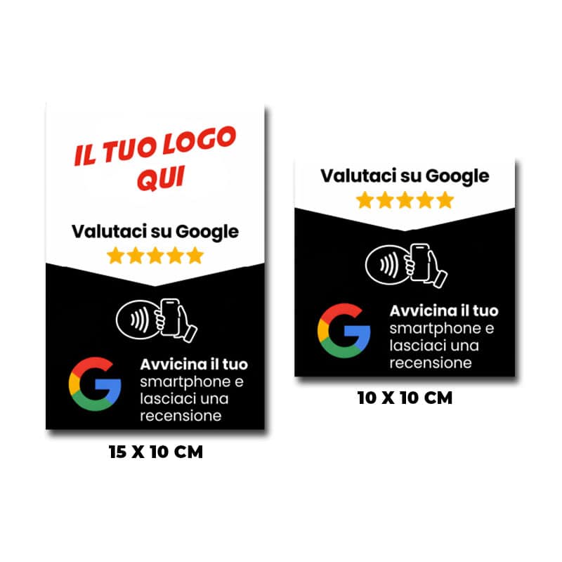 Adesivo NFC Recensioni Google 2 adesivo recensioni google
